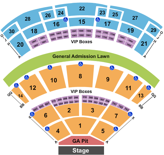 Albany Med Health System Saratoga Performing Arts Center Seating Chart